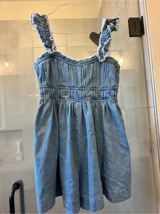 Peach Love California Pants - Denim Ruffled Strap Romper